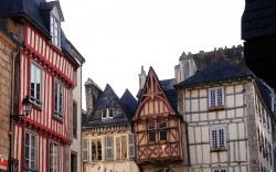 vieux Quimper facade des maison colombage